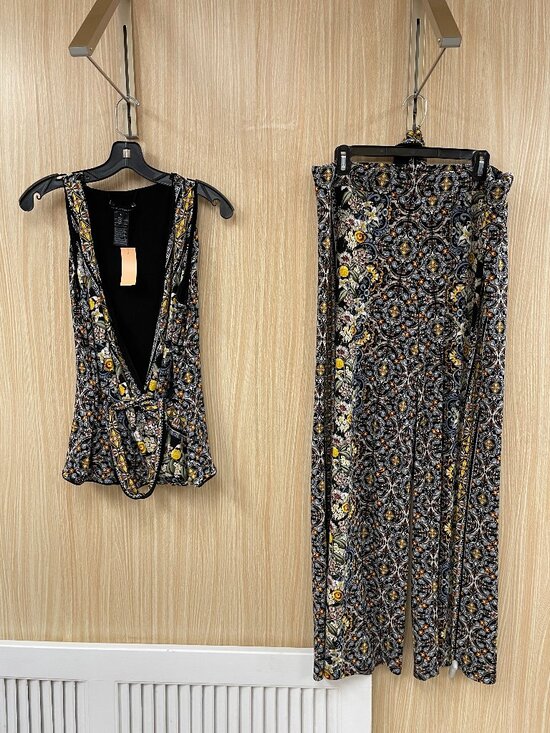 White House Black Market Pants - White House Black Market Black Print Pants Set Size Large
